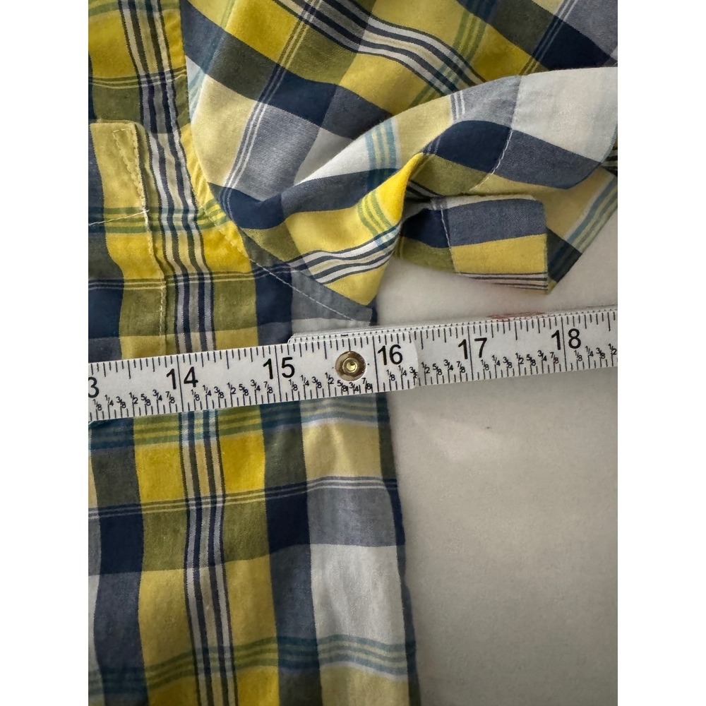 Wrangler Boys Yellow Plaid Short Sleeve Shirt / Size M (8) / Sku0094 - Picture 8 of 10